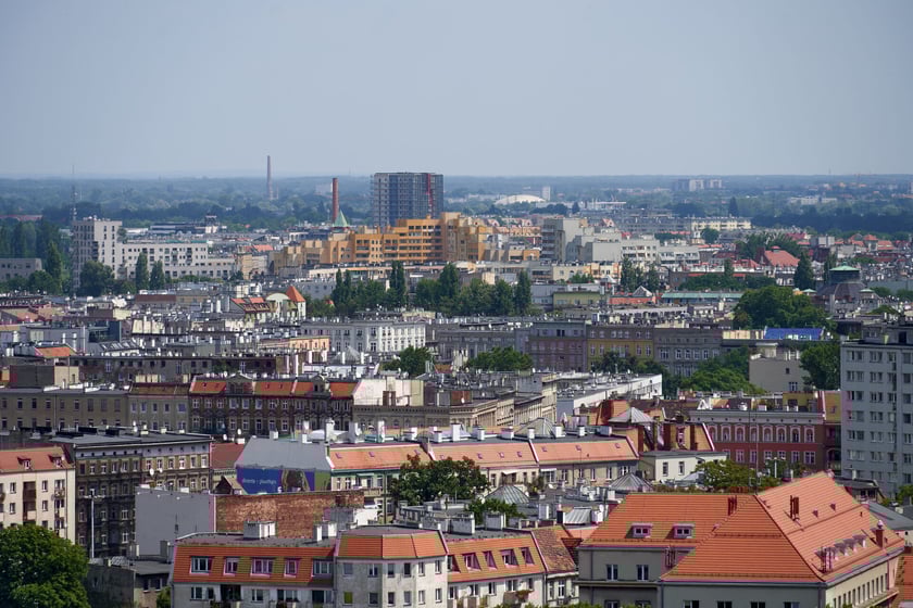 Panorama Wrocławia z dachu Atal Towers