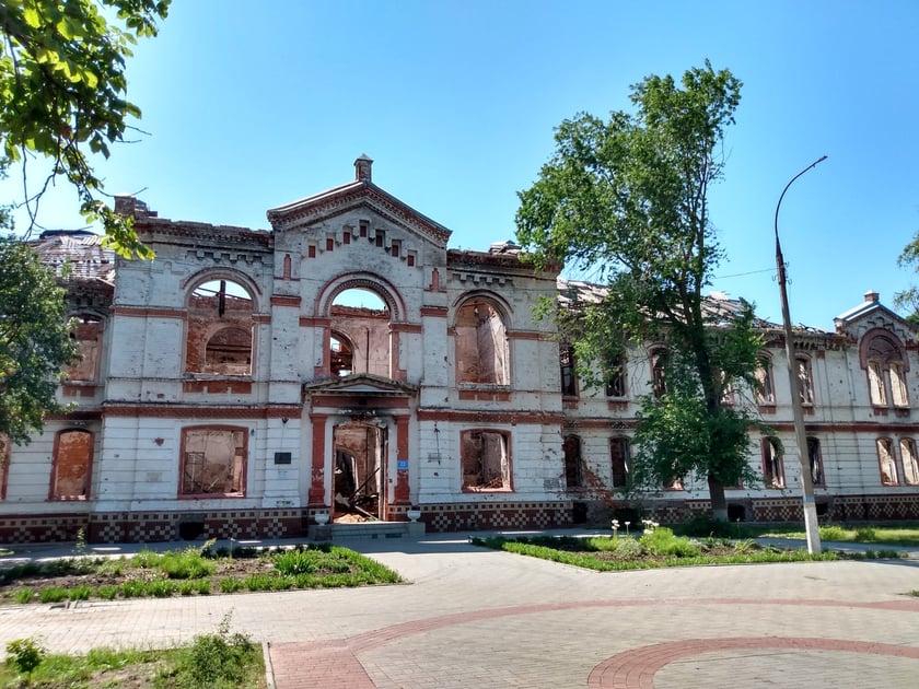 Zniszczone ulice Łymania&nbsp;