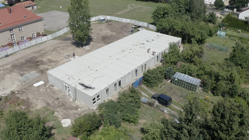 Budowa szkoły modułowej na Maślicach