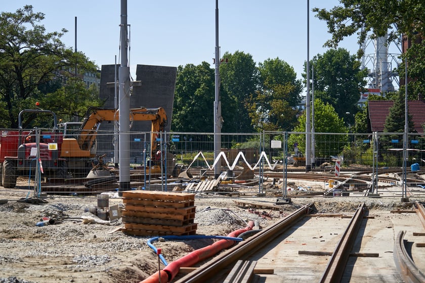 Przebudowa placu Staszica i ulicy Pomorskiej w sierpniu 2023 roku