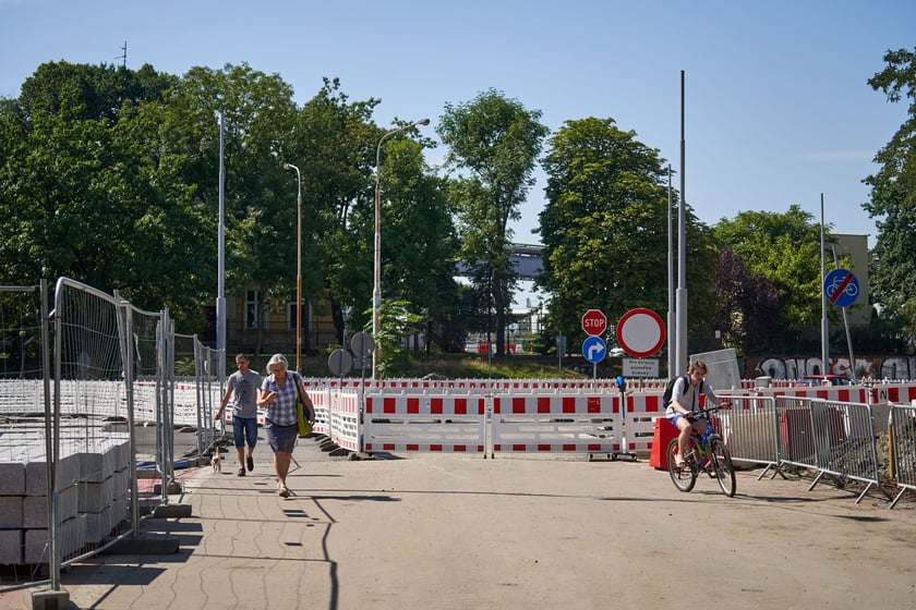 Przebudowa placu Staszica i ulicy Pomorskiej w sierpniu 2023 roku