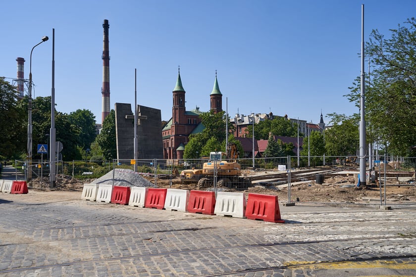 Przebudowa placu Staszica i ulicy Pomorskiej w sierpniu 2023 roku