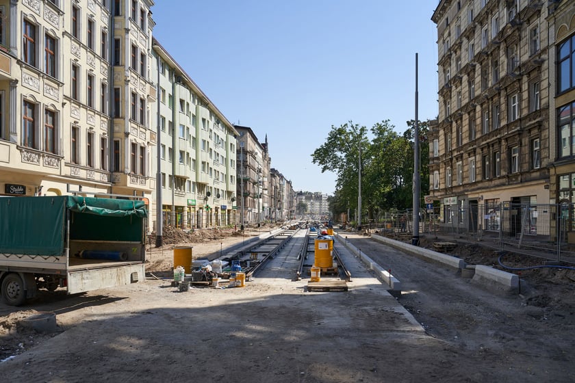 Przebudowa placu Staszica i ulicy Pomorskiej w sierpniu 2023 roku