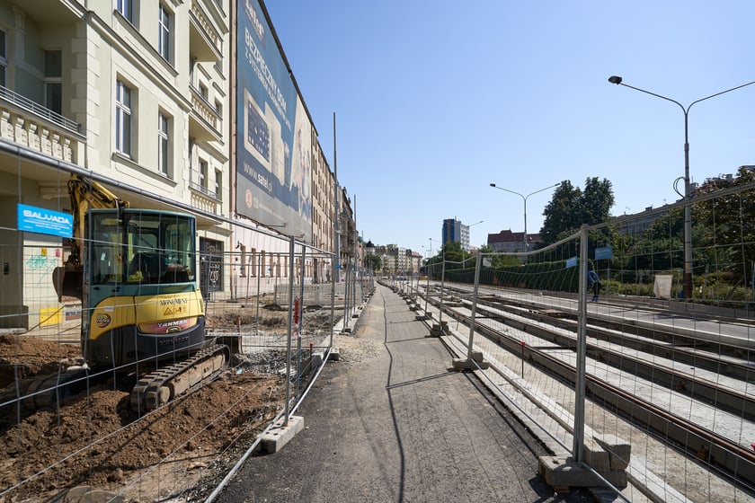 Przebudowa placu Staszica i ulicy Pomorskiej w sierpniu 2023 roku