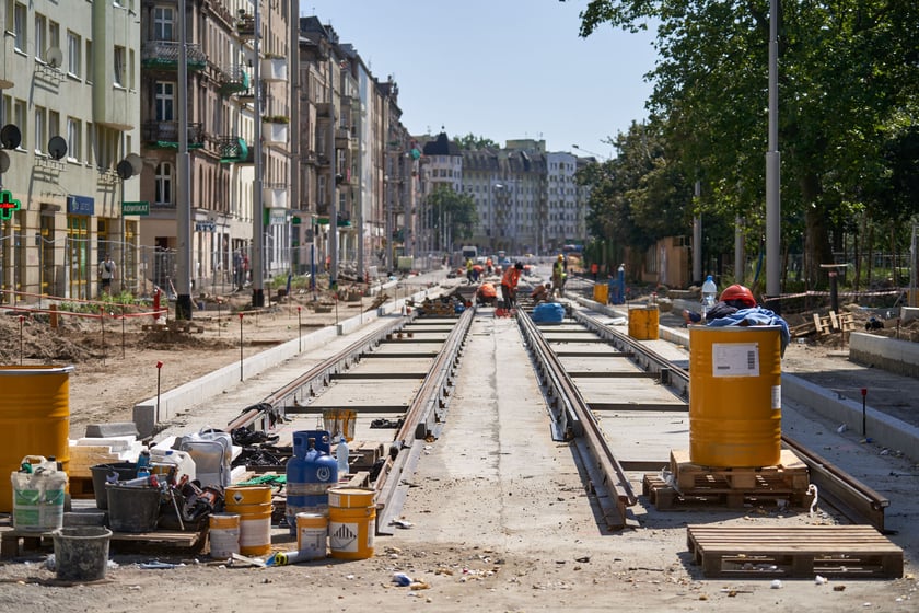 Przebudowa placu Staszica i ulicy Pomorskiej w sierpniu 2023 roku