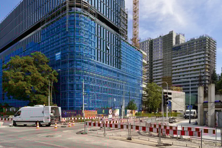 Kompleks Quorum przy ul. Sikorskiego - zdjęcia z budowy z końca sierpnia 2023 r.