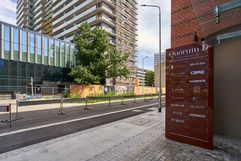 Kompleks Quorum przy ul. Sikorskiego - zdjęcia z budowy z końca sierpnia 2023 r.