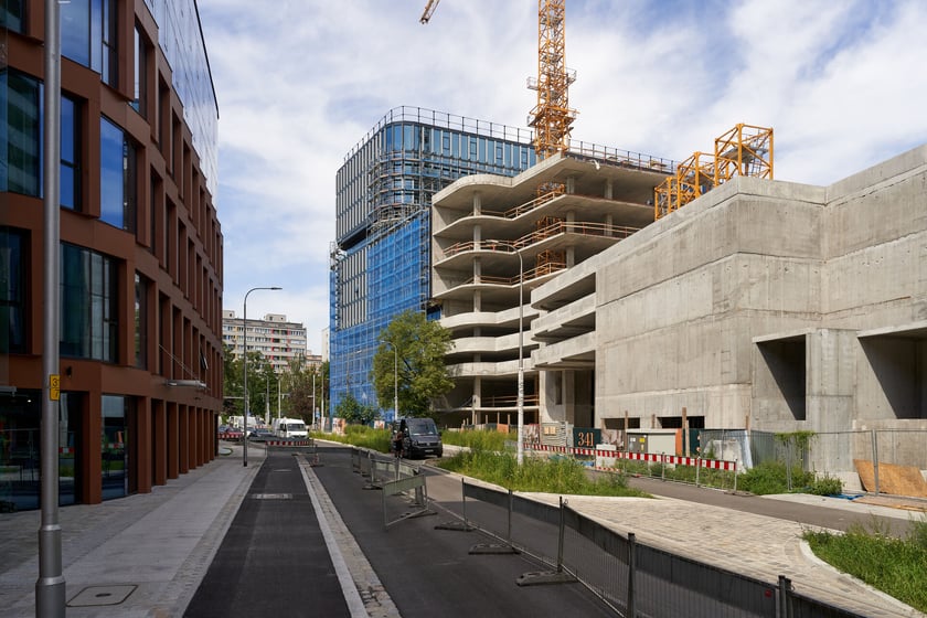 Kompleks Quorum przy ul. Sikorskiego - zdjęcia z budowy z końca sierpnia 2023 r.