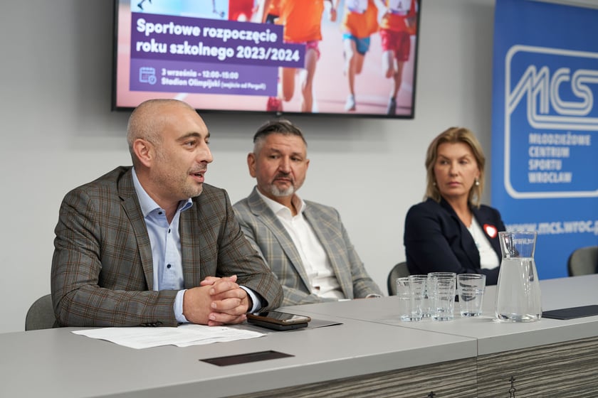 Konferencja prasowa przed sportowym rozpoczęciem roku szkolnego