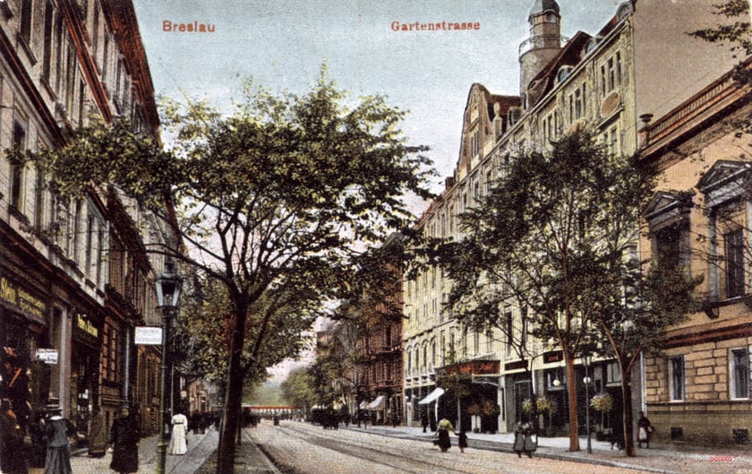 Ul. Piłsudskiego we Wrocławiu na początku XX wieku