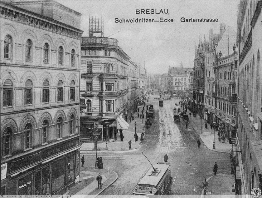 Ul. Piłsudskiego we Wrocławiu na początku XX wieku