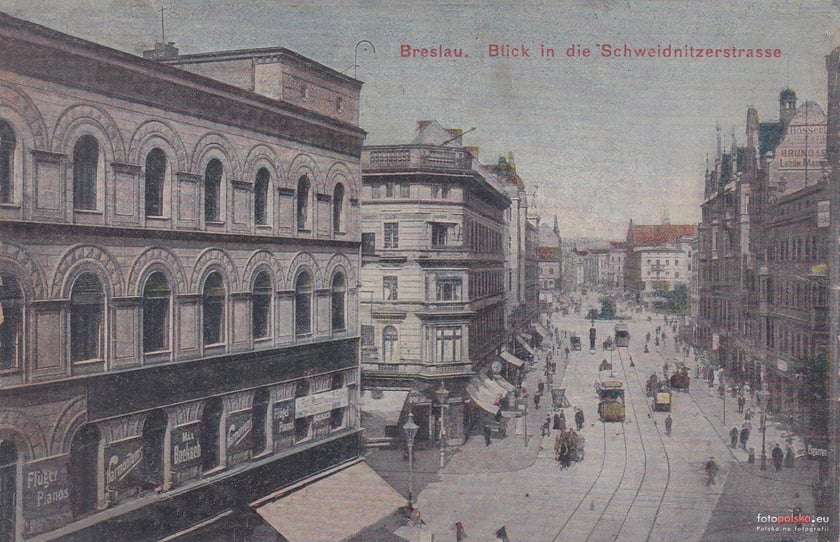 Ul. Piłsudskiego we Wrocławiu na początku XX wieku