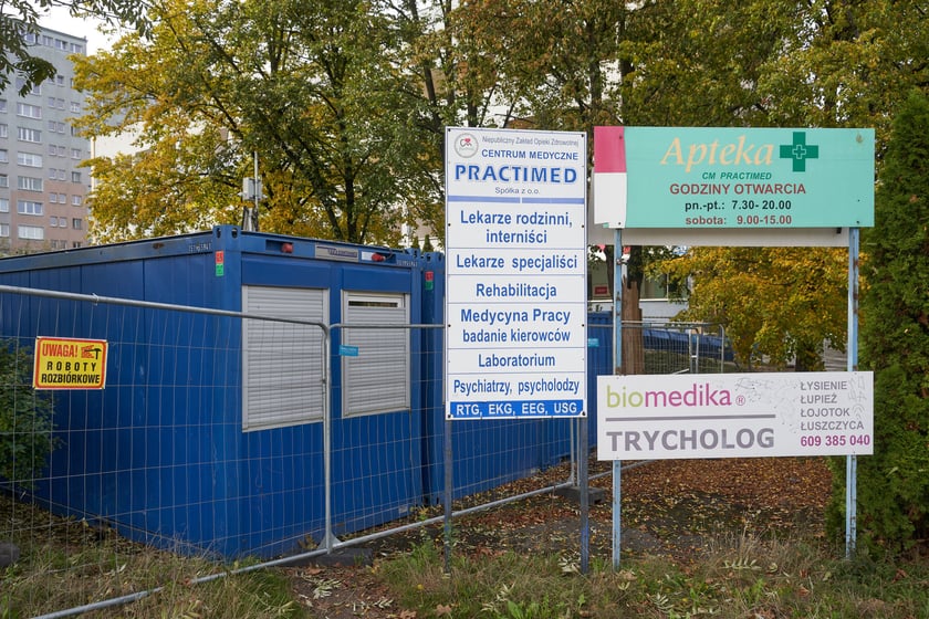 Wyburzanie budynku po przychodni Practimed, 24 października 2023