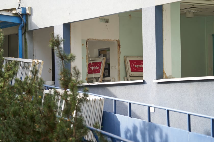 Wyburzanie budynku po przychodni Practimed, 24 października 2023