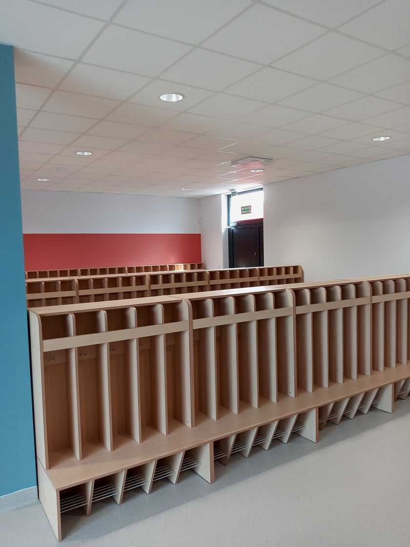 Szatnia w przedszkolu przy ul. Dębickiej