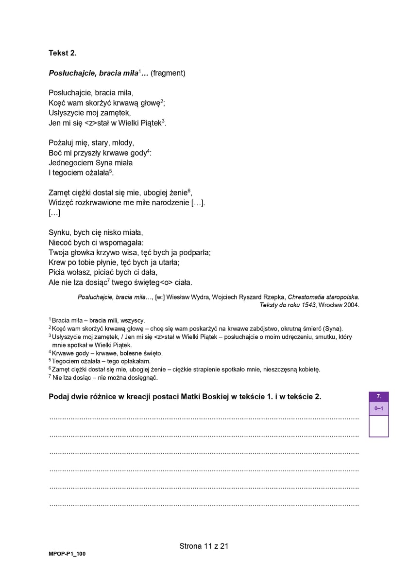 Arkusz: matura próbna z języka polskiego 2024 poziom podstawowy - grudzień 2023