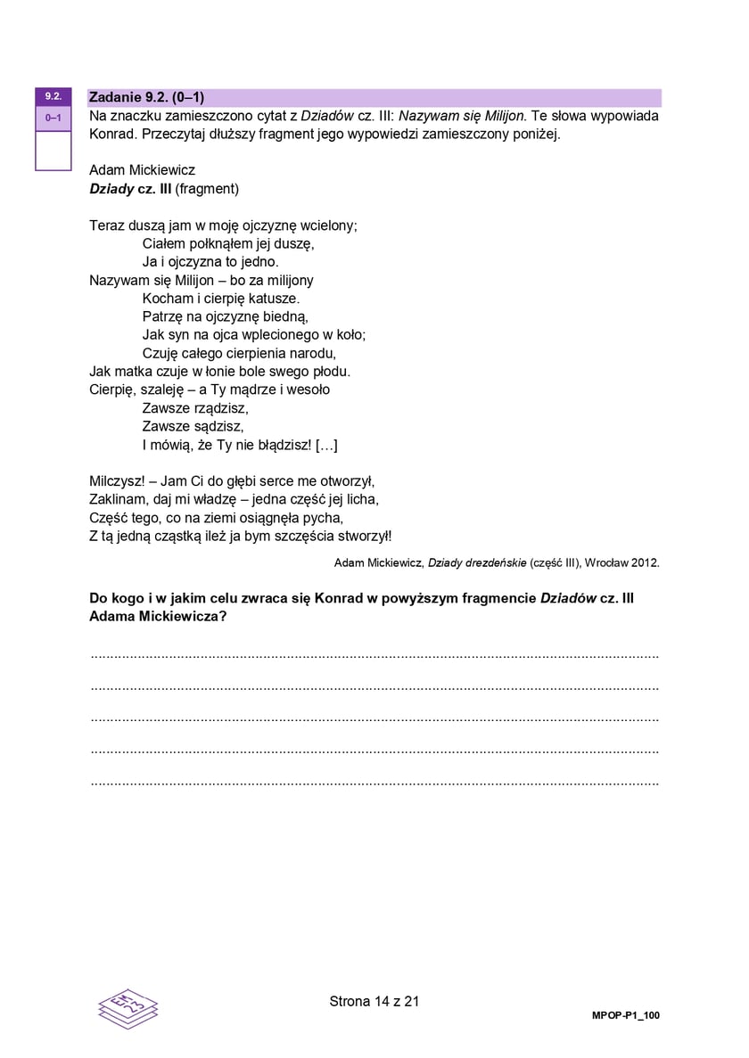 Arkusz: matura próbna z języka polskiego 2024 poziom podstawowy - grudzień 2023