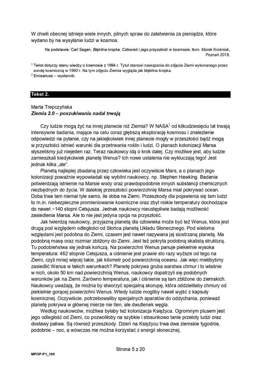 Matura 2025 z polskiego z CKE. Arkusz - poziom podstawowy