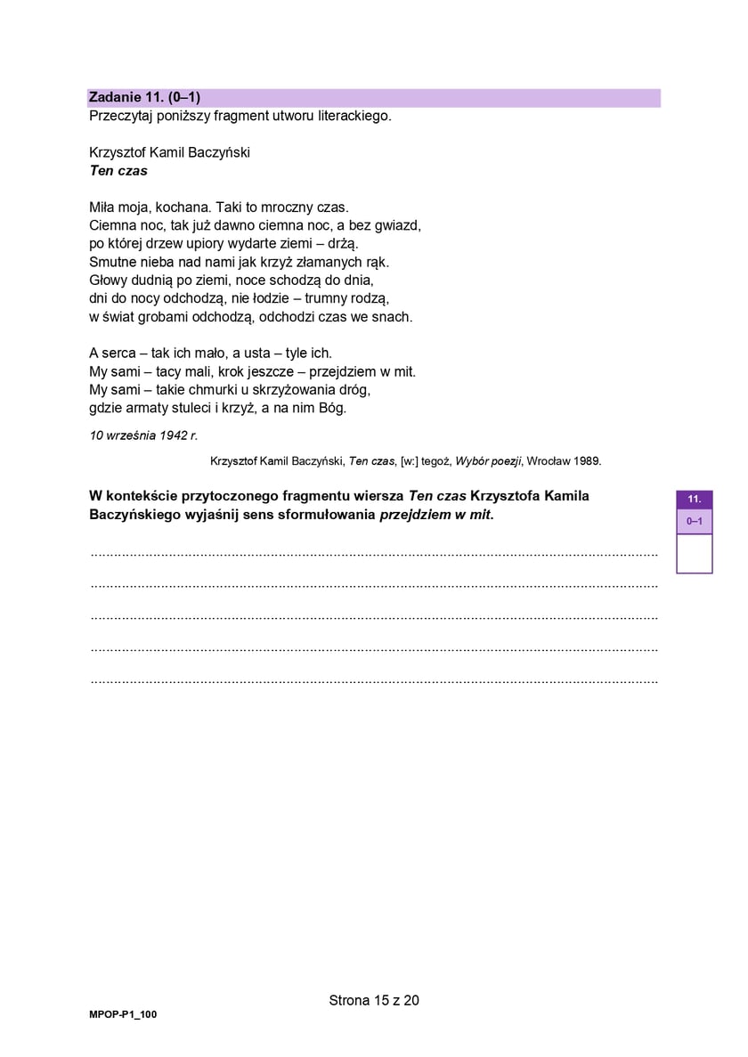 Matura 2025 z polskiego z CKE. Arkusz - poziom podstawowy