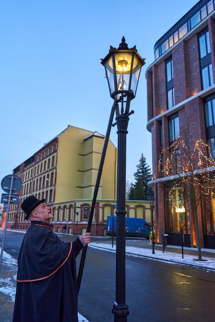 Latarnik na Ostrowie Tumskim.