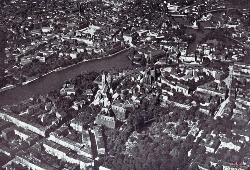 Lata 1925-1928, Wrocław - zdjęcie lotnicze. Z książki  Adam Kraft - Schlesien, wyd. Flechsig 2002