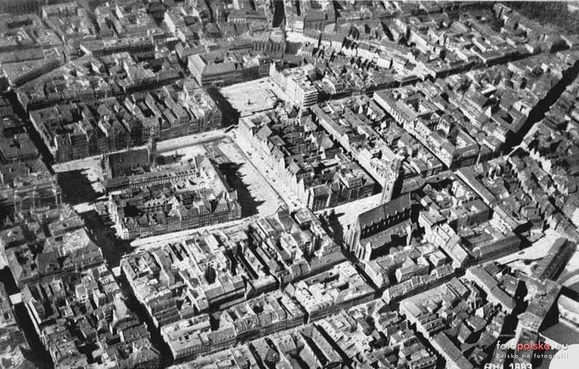 1926, Stare Miasto, widok z lotu ptaka od północy.