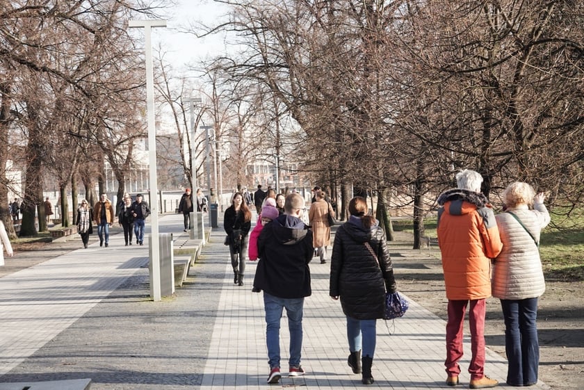 Ciepłe popołudnie we Wrocławiu, luty 2024