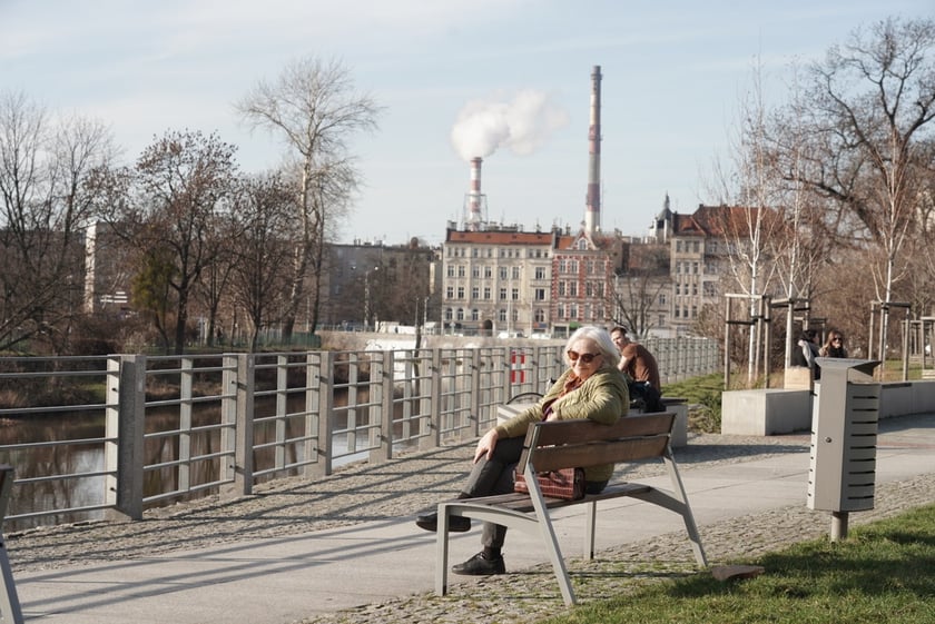 Ciepłe popołudnie we Wrocławiu, luty 2024