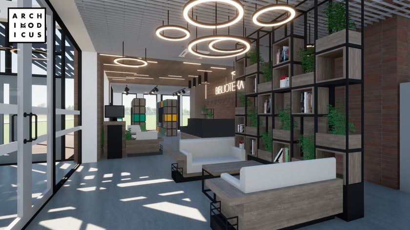 Rozbudowa biblioteki w Długołęce. Wizualizacje