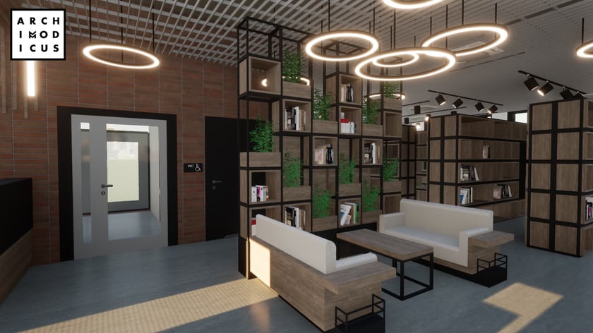 Rozbudowa biblioteki w Długołęce. Wizualizacje