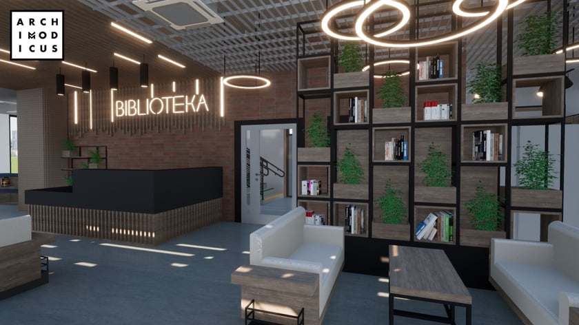 Rozbudowa biblioteki w Długołęce. Wizualizacje