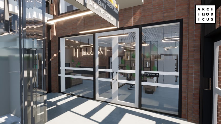 Rozbudowa biblioteki w Długołęce. Wizualizacje