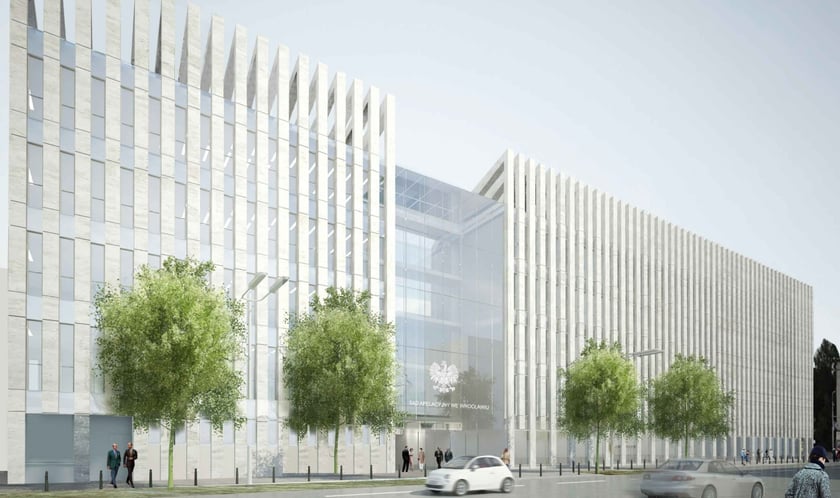 Wizualizacja nowej siedziby Sądu Apelacyjnego we Wrocławiu