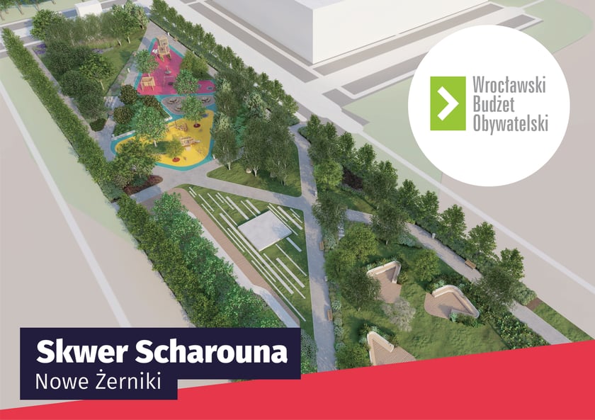 Skwer Scharouna - wizualizacja.
