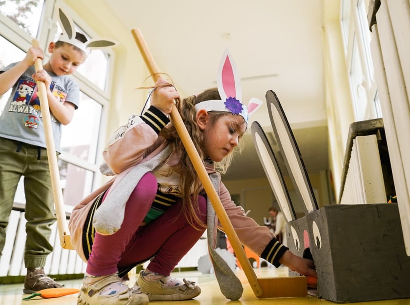 Spotkanie z Zajączkiem w Przedszkolu nr 149 „Tęczowa Polanka”