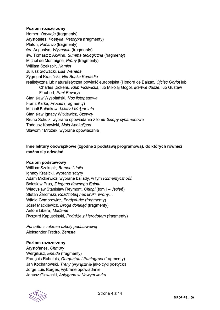 Formuła 2023, matura z języka polskiego