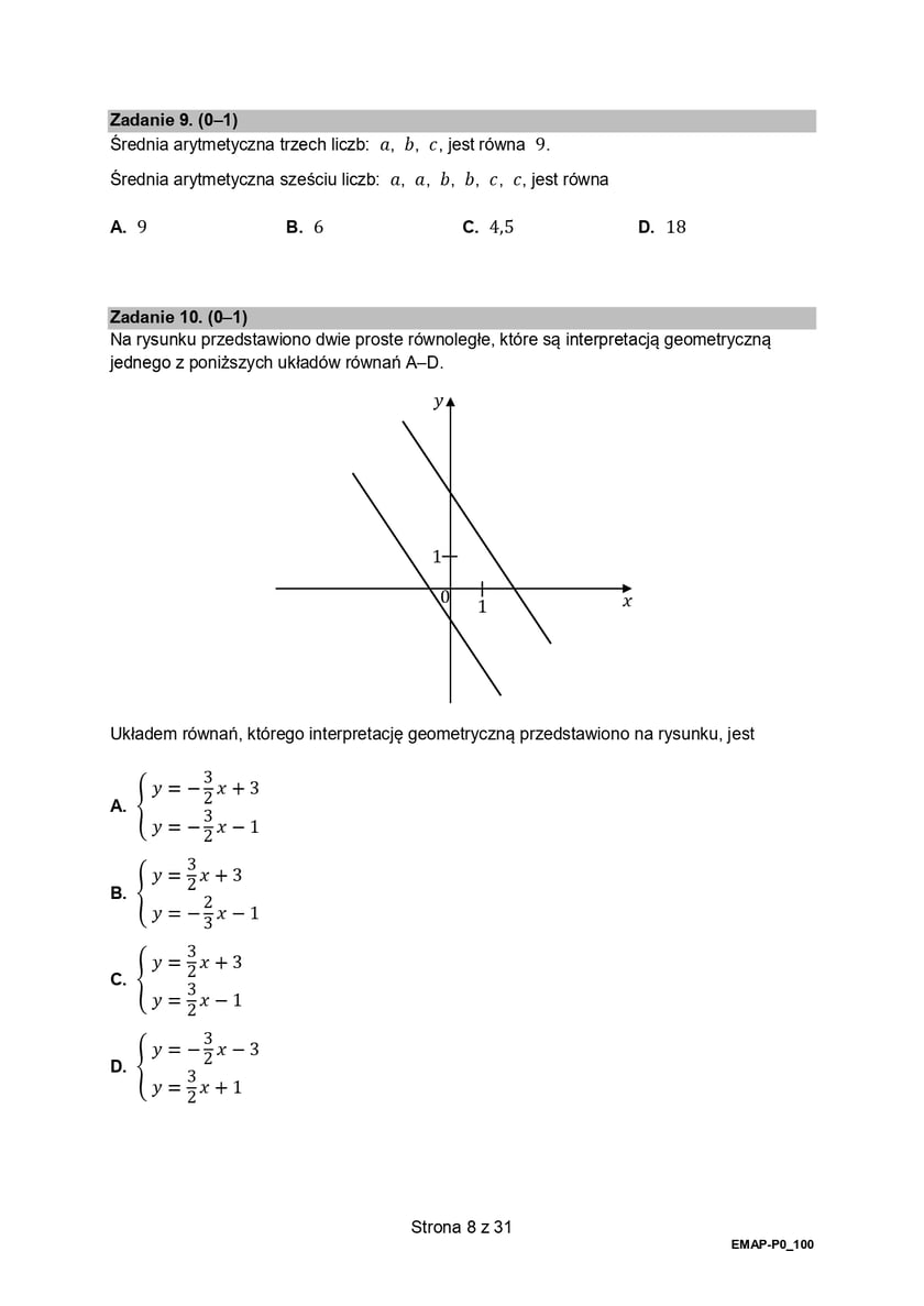 Formuła 2015, matura z matematyki