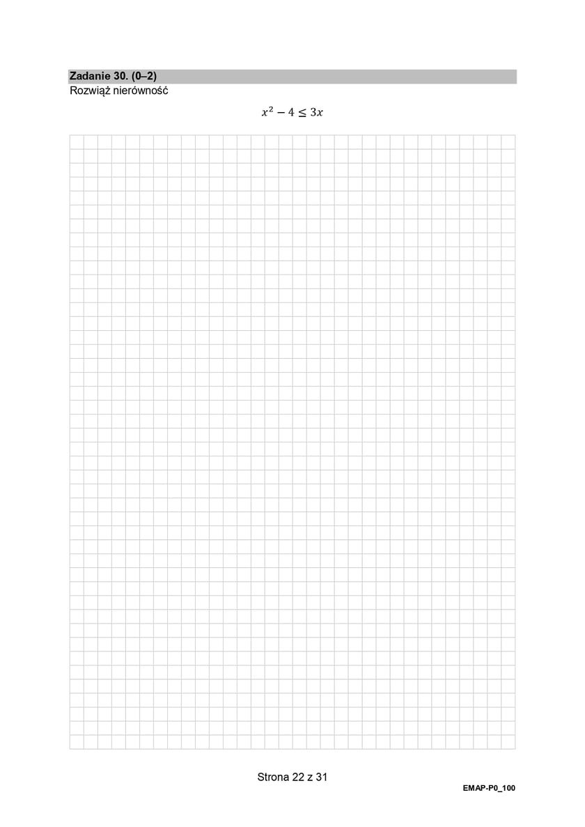 Formuła 2015, matura z matematyki