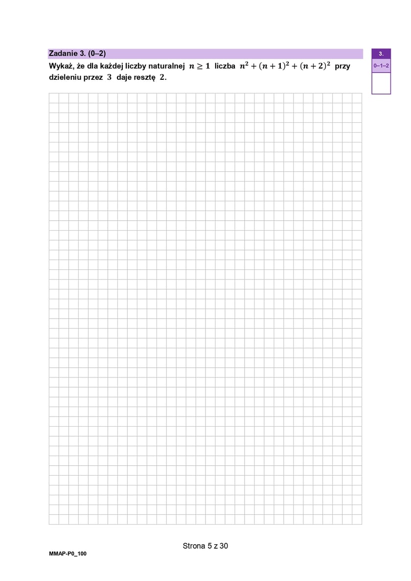 Formuła 2023, matura z matematyki