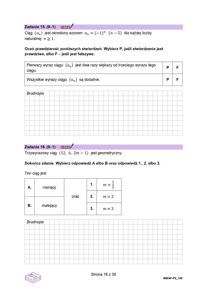 Formuła 2023, matura z matematyki