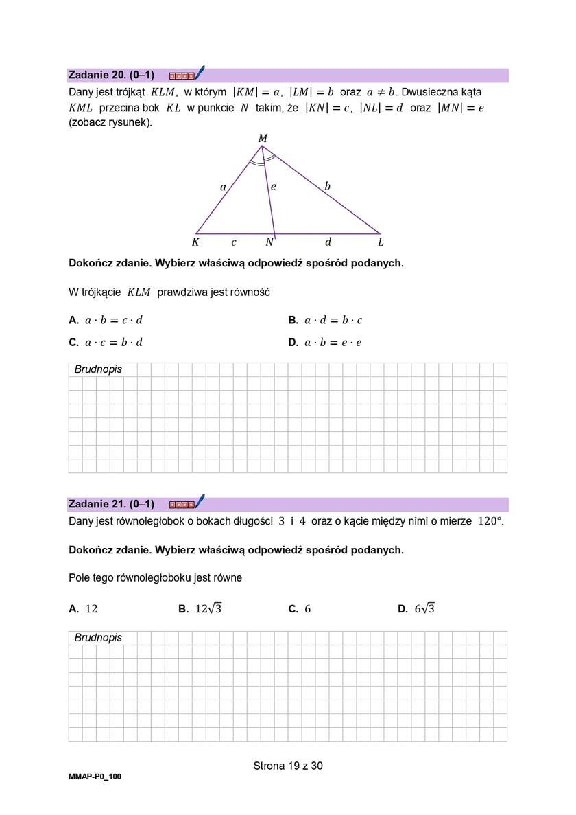 Formuła 2023, matura z matematyki