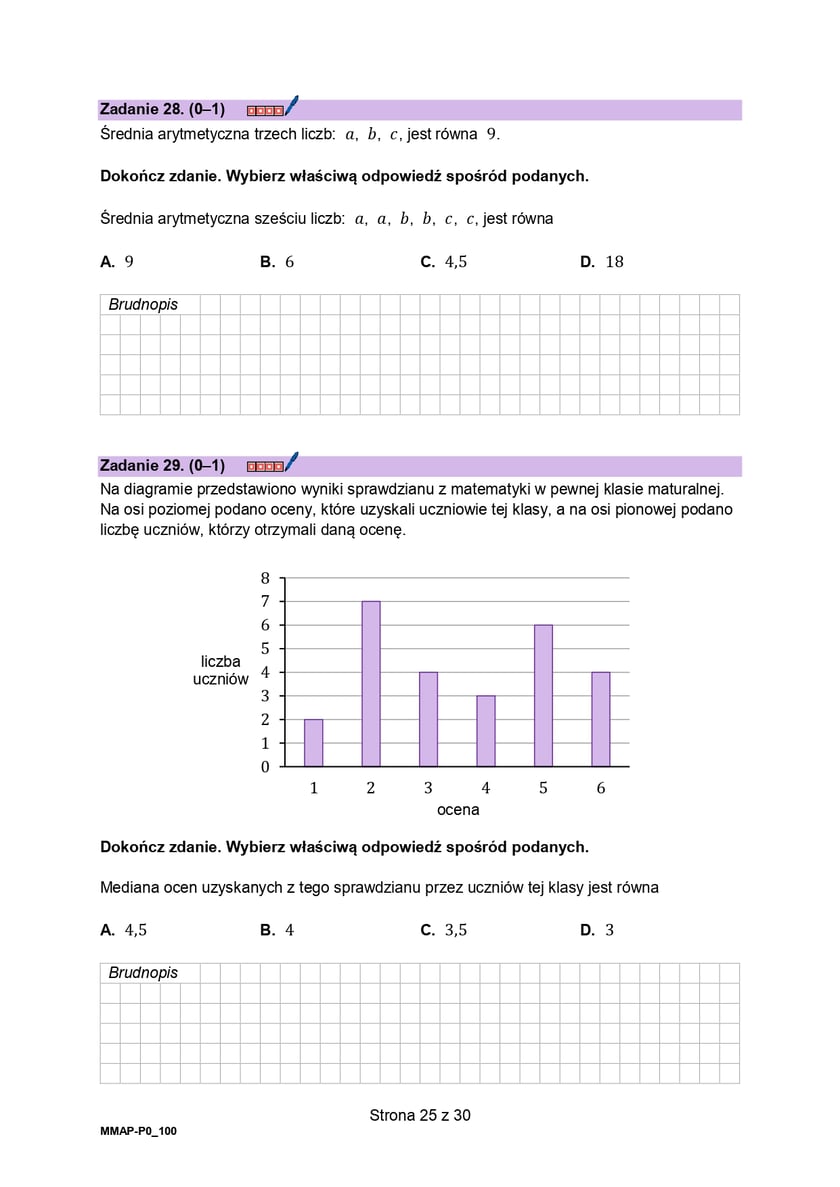 Formuła 2023, matura z matematyki