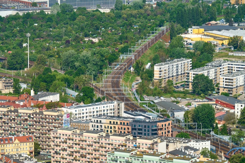 Panorama Wrocławia z tarasu widokowego na Sky Tower
