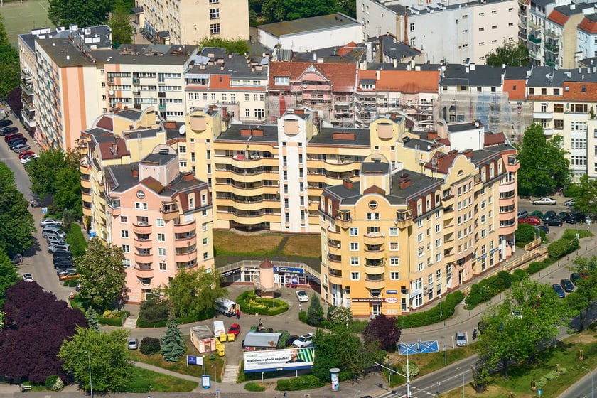 Panorama Wrocławia z tarasu widokowego na Sky Tower