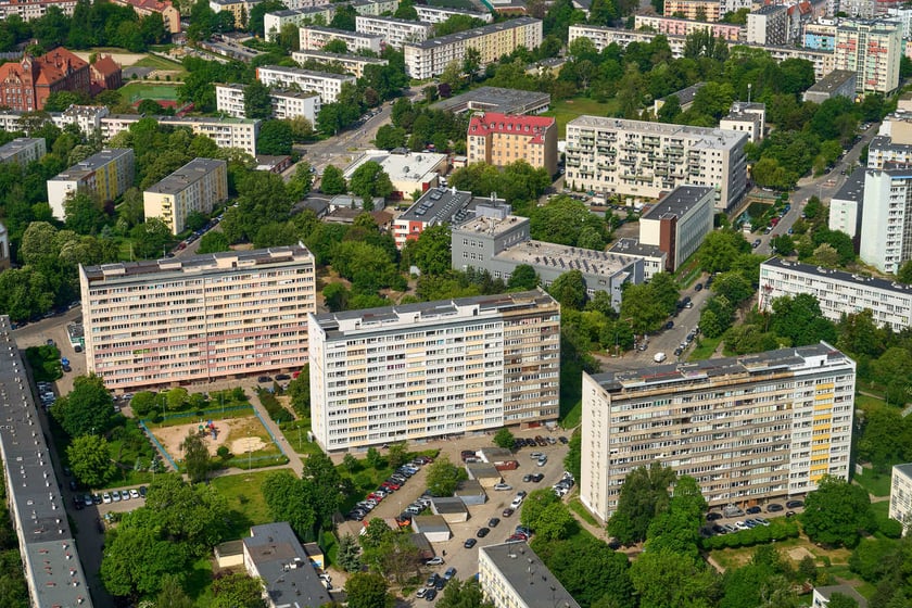 Panorama Wrocławia z tarasu widokowego na Sky Tower