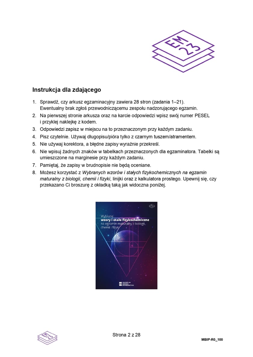 Arkusz CKE: Matura rozszerzona z biologii 2024 - zadania, 14 maja