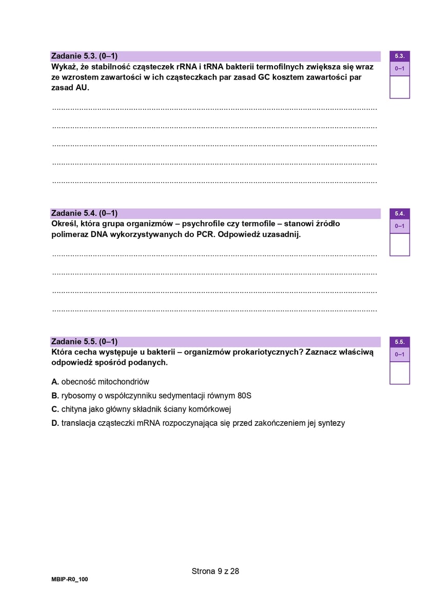 Arkusz CKE: Matura rozszerzona z biologii 2024 - zadania, 14 maja