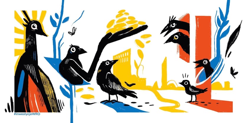 Projekt (lub fragment) nadesłany na konkurs Zaprojektuj mural #InwestycjeWRO