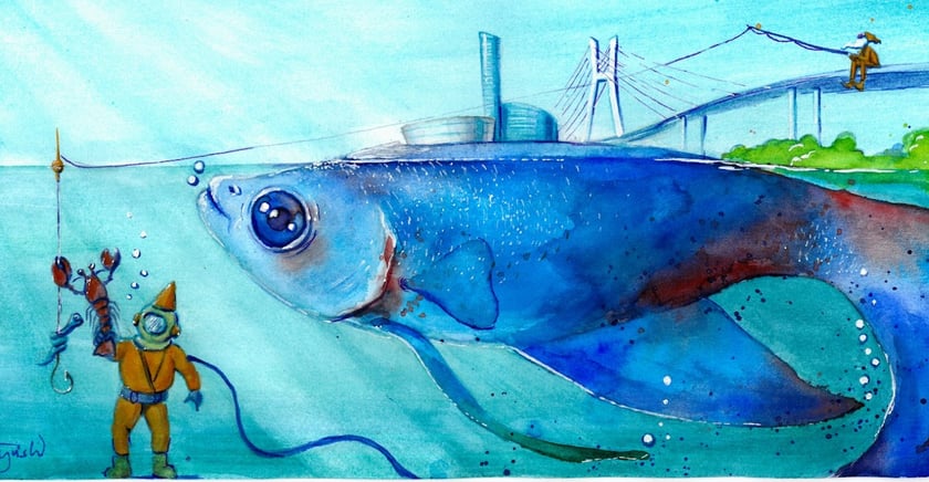 Projekt (lub fragment) nadesłany na konkurs Zaprojektuj mural #InwestycjeWRO