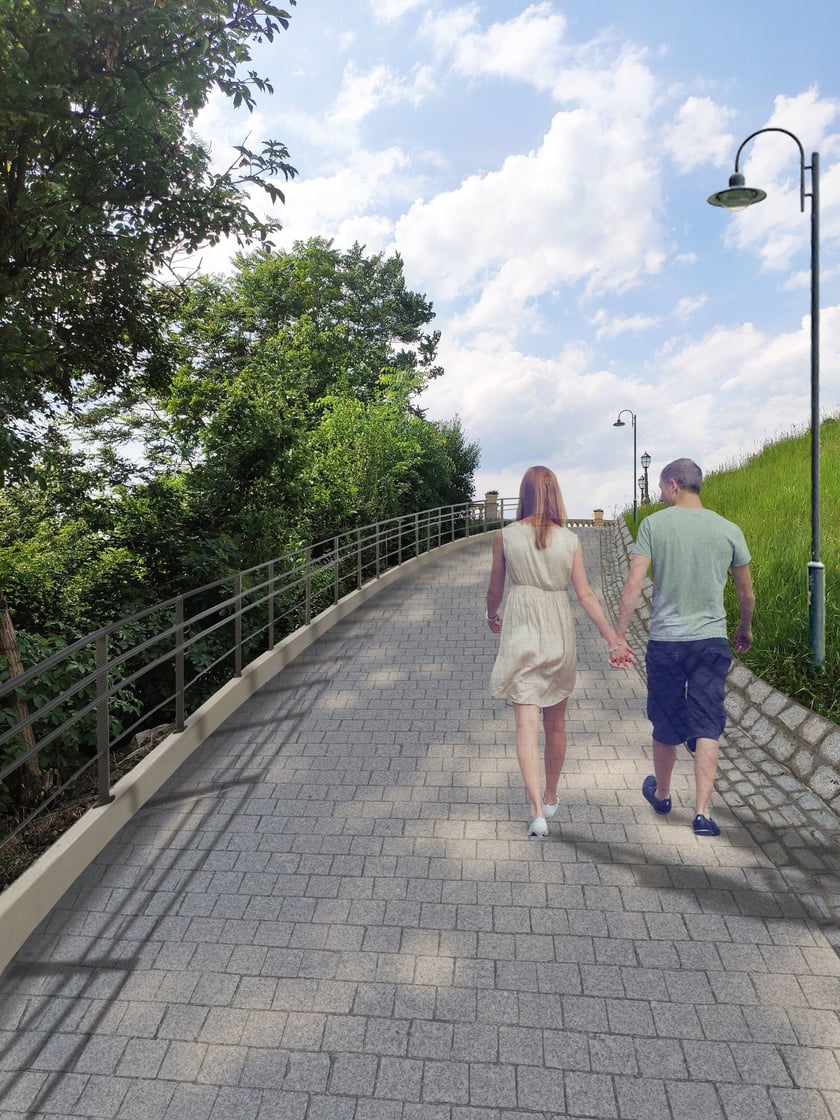 Odnowione zostanie r&oacute;wnież wejście na wzg&oacute;rze Partyzant&oacute;w. Łatwiej będzie się na nie dostać w&oacute;zkersom